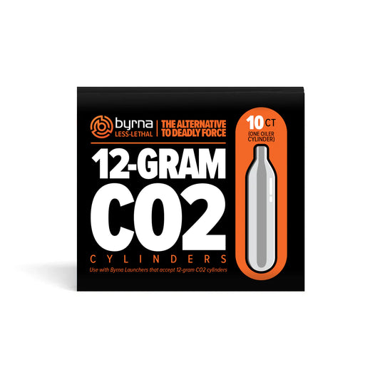 BYRNA 12 GRAM CO2 CARTRIDGES + OILER CARTRIDGE (10 COUNT) – LE/TCR